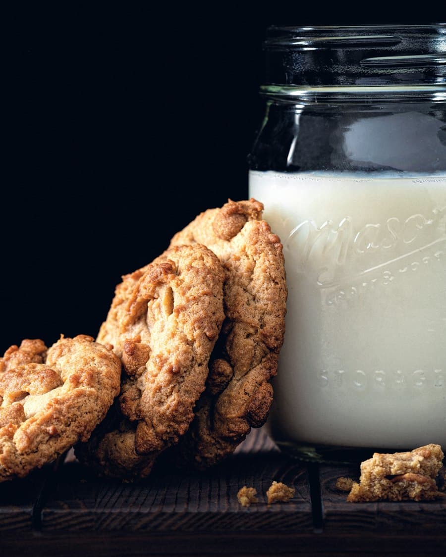 A jar filled with fresh milk
